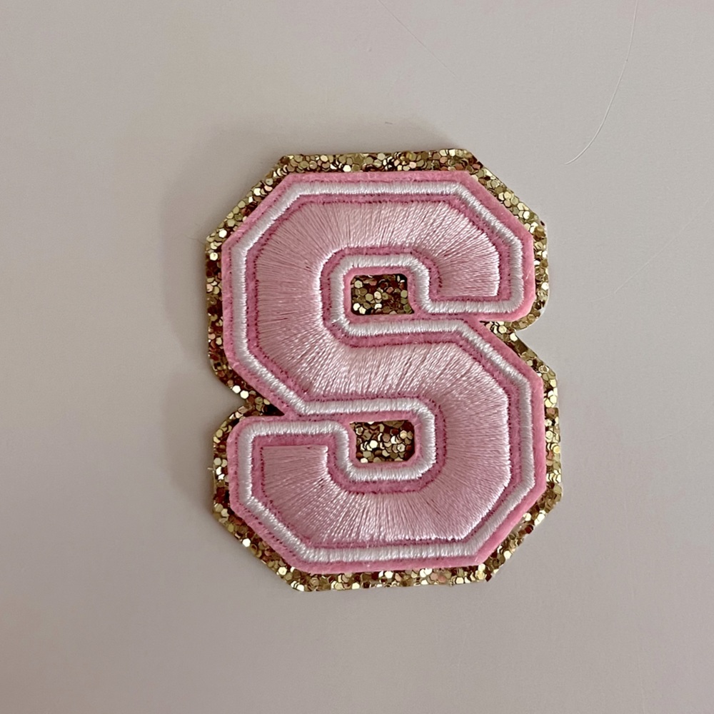 Stoney clover lane x target 1 letter patches. 1 letter S.
